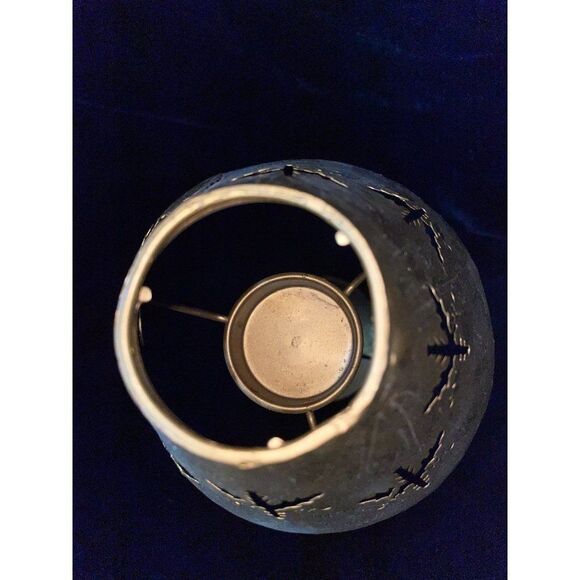 Vintage Christmas Tree Snowflake & stars Votive Candle Holder 10” - Picture 2 of 10